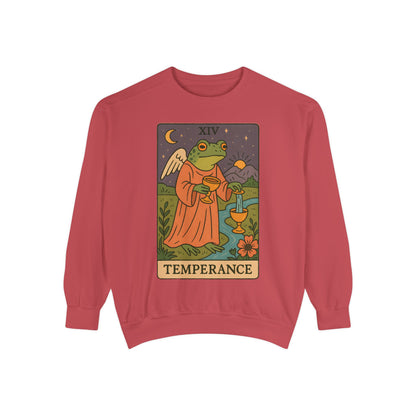 Cozy Tarotoads "Temperance" Unisex Sweatshirt | Adorable Casual Wear, Astrology Apparel, Unique Gift for Tarot Lovers