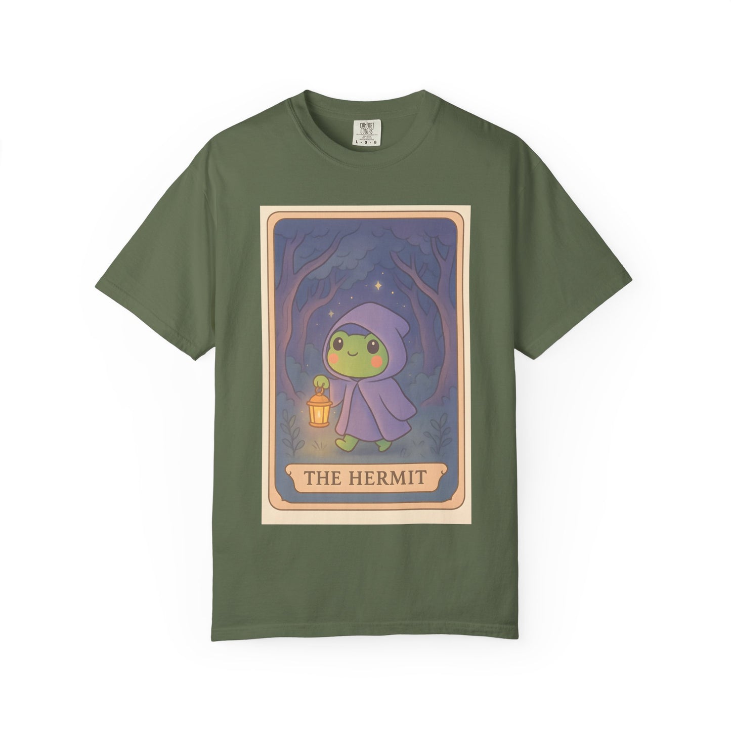 Unisex Garment-Dyed T-Shirt | Adorable Graphic T-shirt | Tarotoads! - “The Hermit"