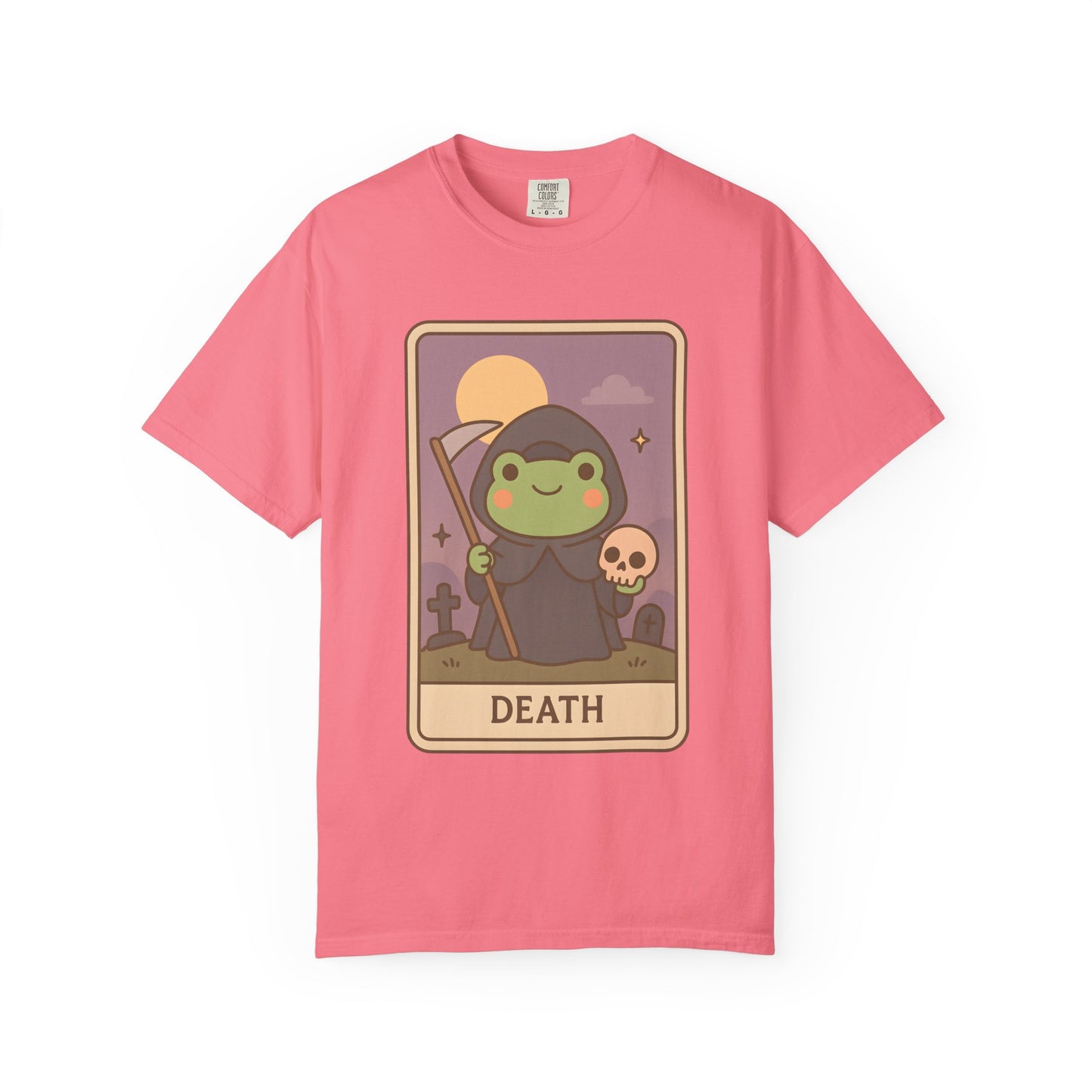Unisex Garment-Dyed T-Shirt | Adorable Graphic T-shirt | Tarotoads! - “Death"
