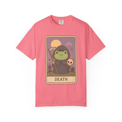 Unisex Garment-Dyed T-Shirt | Adorable Graphic T-shirt | Tarotoads! - “Death"