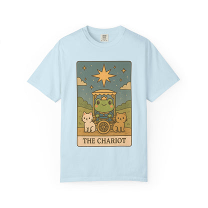 Cute Tarotoads "The Chariot" Unisex T-Shirt | Great for Halloween, Warm And Cozy, Great Gift Idea, Astrology Apparel, Unique Tarot Graphic T-Shirt, Good For Cold Weather