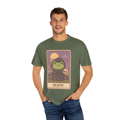 Unisex Garment-Dyed T-Shirt | Adorable Graphic T-shirt | Tarotoads! - “Death"