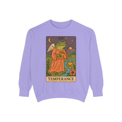 Cozy Tarotoads "Temperance" Unisex Sweatshirt | Adorable Casual Wear, Astrology Apparel, Unique Gift for Tarot Lovers