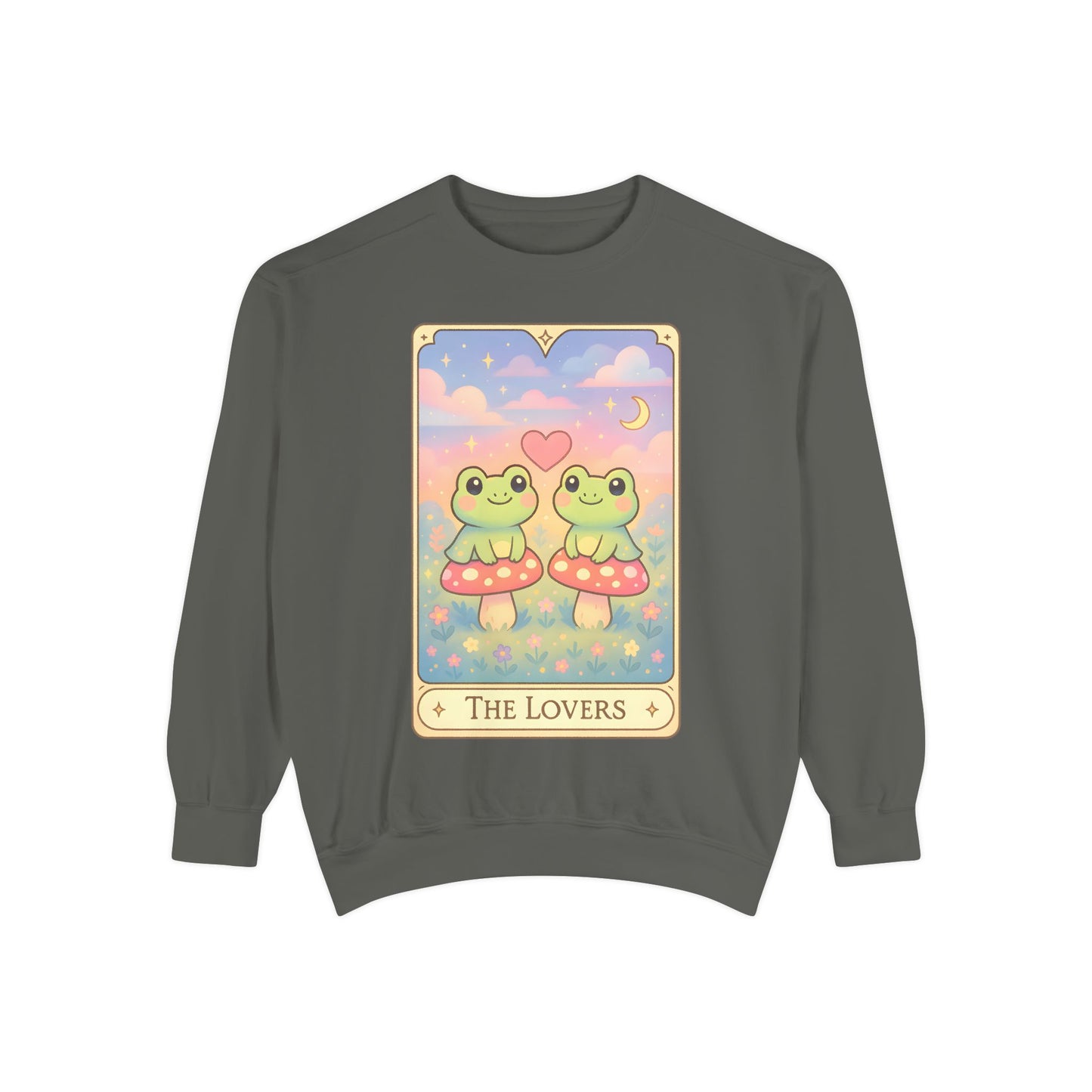 Cozy Tarotoads "The Lovers" Unisex Sweatshirt | Astrology Apparel, Perfect for Halloween, Gift for Friends Family, Great For Frog and Tarot Lovers, Great For Cold Weather