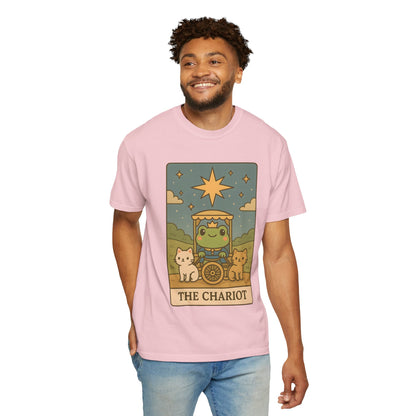 Cute Tarotoads "The Chariot" Unisex T-Shirt | Great for Halloween, Warm And Cozy, Great Gift Idea, Astrology Apparel, Unique Tarot Graphic T-Shirt, Good For Cold Weather