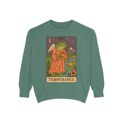Cozy Tarotoads "Temperance" Unisex Sweatshirt | Adorable Casual Wear, Astrology Apparel, Unique Gift for Tarot Lovers