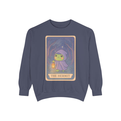 Cozy Tarotoads "The Hermit" Unisex Sweatshirt | Gift for Tarot Lovers, Astrology Apparel, Casual Everyday Wear