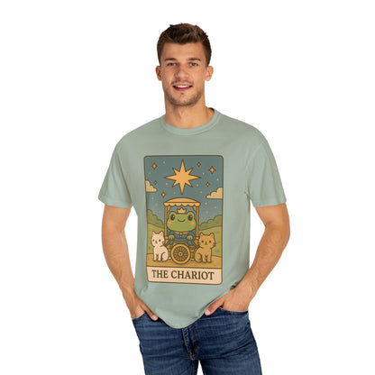 Cute Tarotoads "The Chariot" Unisex T-Shirt | Great for Halloween, Warm And Cozy, Great Gift Idea, Astrology Apparel, Unique Tarot Graphic T-Shirt, Good For Cold Weather