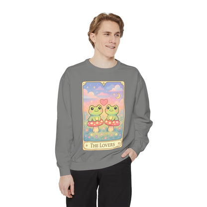 Cozy Tarotoads "The Lovers" Unisex Sweatshirt | Astrology Apparel, Perfect for Halloween, Gift for Friends Family, Great For Frog and Tarot Lovers, Great For Cold Weather