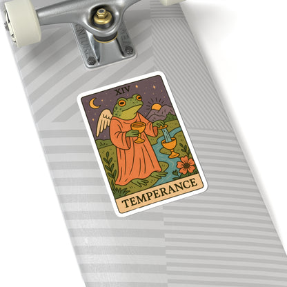 Adorable Tarotoads! "Temperance" Kiss-Cut Sticker | Cute, High-quality Kiss-Cut Stickers for Tarot Lovers, Witchy Decor, Laptop Decal, Journal Accessory, Gift for Friends