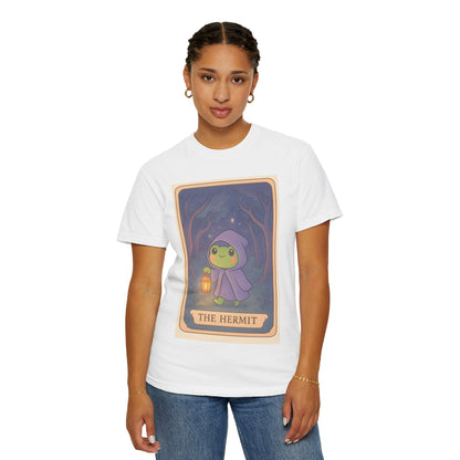 Unisex Garment-Dyed T-Shirt | Adorable Graphic T-shirt | Tarotoads! - “The Hermit"