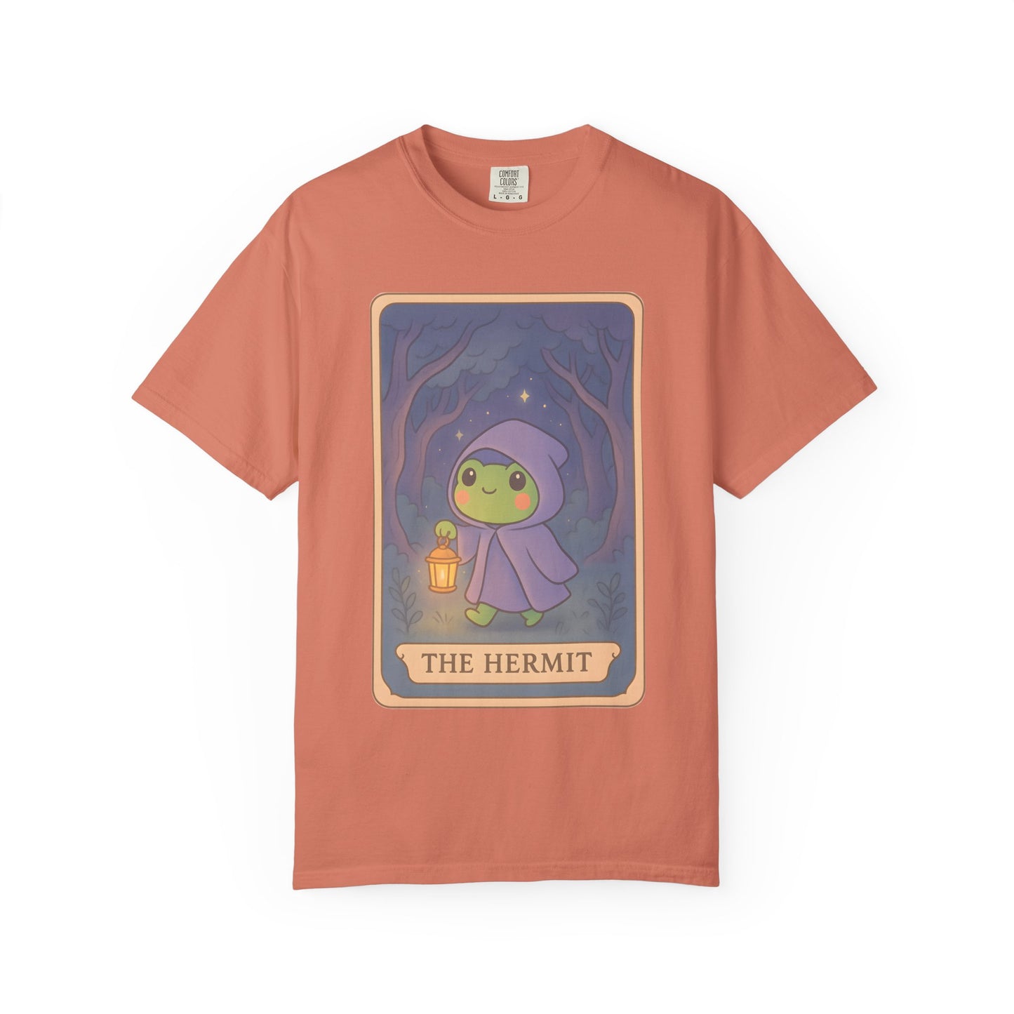 Cute Tarotoads "The Hermit" Unisex T-Shirt | Great for Halloween, Warm And Cozy, Great Gift Idea, Astrology Apparel, Unique Tarot Graphic T-Shirt, Good For Cold Weather