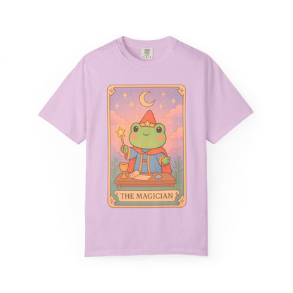 Unisex Garment-Dyed T-Shirt | Adorable Graphic T-shirt | Tarotoads! - “The Magician"