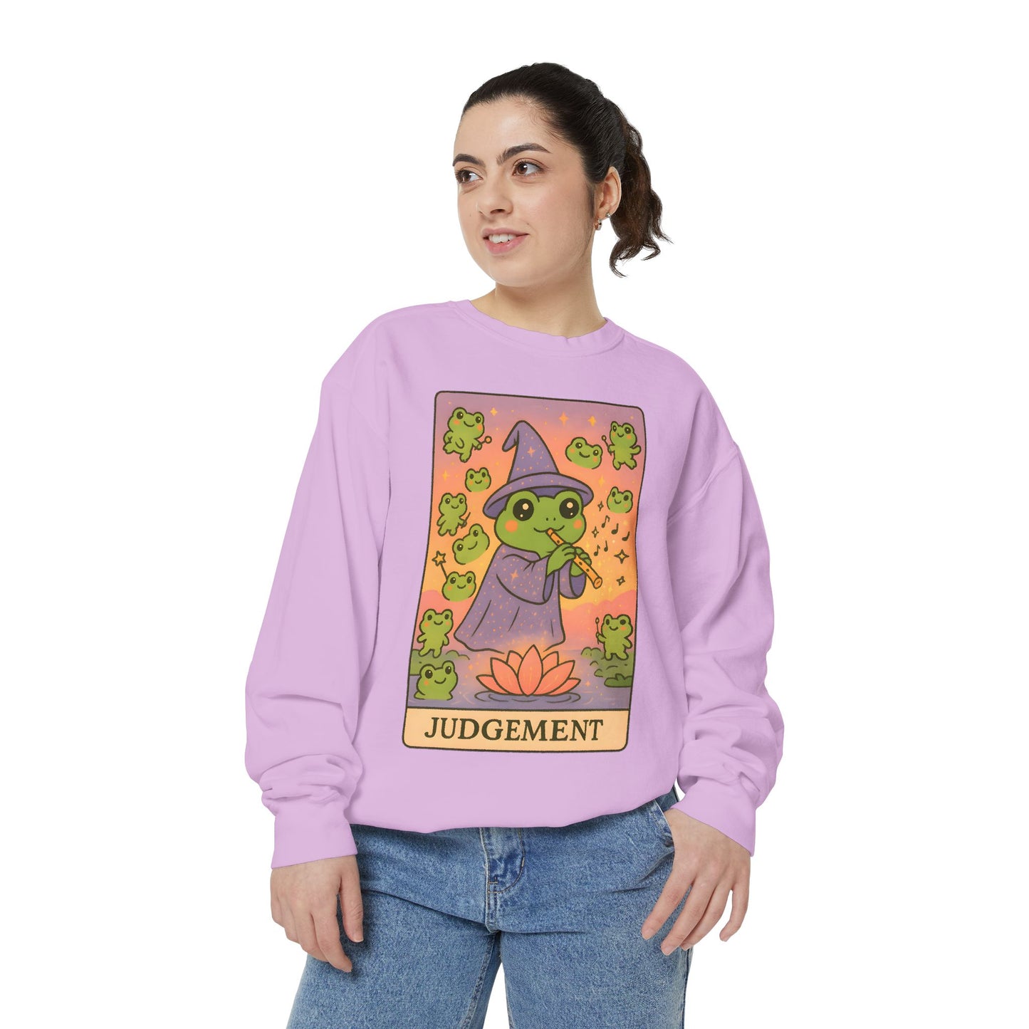 Cozy Tarotoads "Judgement" Unisex Sweatshirt | Astrology Apparel, Perfect for Casual Wear, Gift for Friends Family, Great For Frog and Tarot Lovers, Unisex Apparel