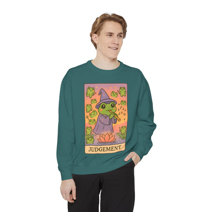Cozy Tarotoads "Judgement" Unisex Sweatshirt | Astrology Apparel, Perfect for Casual Wear, Gift for Friends Family, Great For Frog and Tarot Lovers, Unisex Apparel