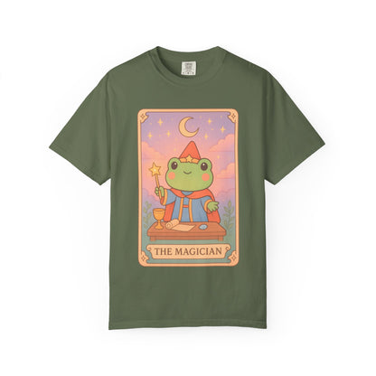 Unisex Garment-Dyed T-Shirt | Adorable Graphic T-shirt | Tarotoads! - “The Magician"