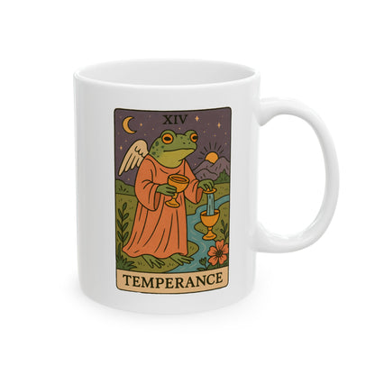 Ceramic Tarotoads! "Temperance" Mug - Embrace Your Journey, Unique Gift for Spiritualists, Mystical Tea and Coffee Lover, Astrology Decor, 11oz and 15oz