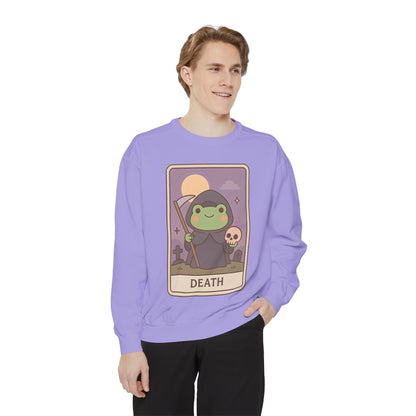 Cozy Tarotoads "Death" Unisex Sweatshirt | Astrology Apparel, Perfect for Halloween, Gift for Friends Family, Great For Frog and Tarot Lovers, Great For Cold Weather
