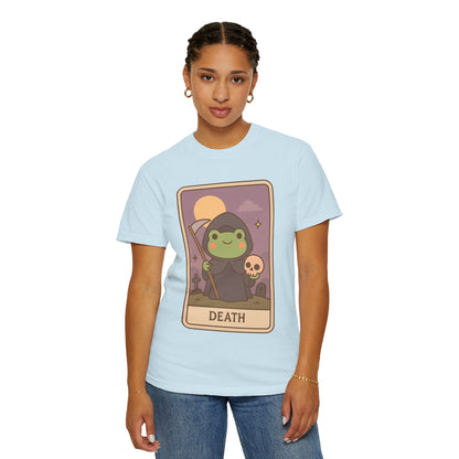 Unisex Garment-Dyed T-Shirt | Adorable Graphic T-shirt | Tarotoads! - “Death"