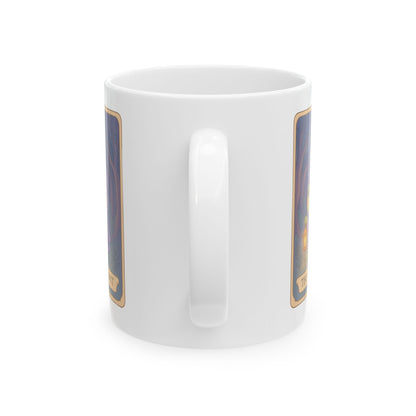 Adorable Tarotoads! "The Hermit" White Ceramic Mug | Cozy Vibes for Coffee Lovers, Perfect Gift for Birthdays, Anniversaries, or Just Because <3