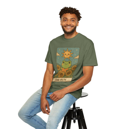 Cute Tarotoads "The Sun" Unisex T-Shirt | Great for Halloween, Warm And Cozy, Great Gift Idea, Astrology Apparel, Unique Tarot Graphic T-Shirt, Good For Cold Weather