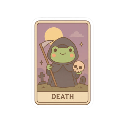 Cute Tarotoads! Frog Art - "Death" | Kiss-Cut Stickers