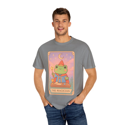 Unisex Garment-Dyed T-Shirt | Adorable Graphic T-shirt | Tarotoads! - “The Magician"