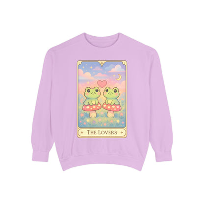Cozy Tarotoads "The Lovers" Unisex Sweatshirt | Astrology Apparel, Perfect for Halloween, Gift for Friends Family, Great For Frog and Tarot Lovers, Great For Cold Weather