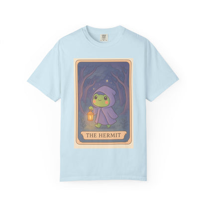Unisex Garment-Dyed T-Shirt | Adorable Graphic T-shirt | Tarotoads! - “The Hermit"