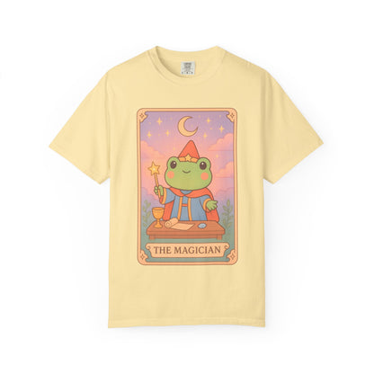 Unisex Garment-Dyed T-Shirt | Adorable Graphic T-shirt | Tarotoads! - “The Magician"