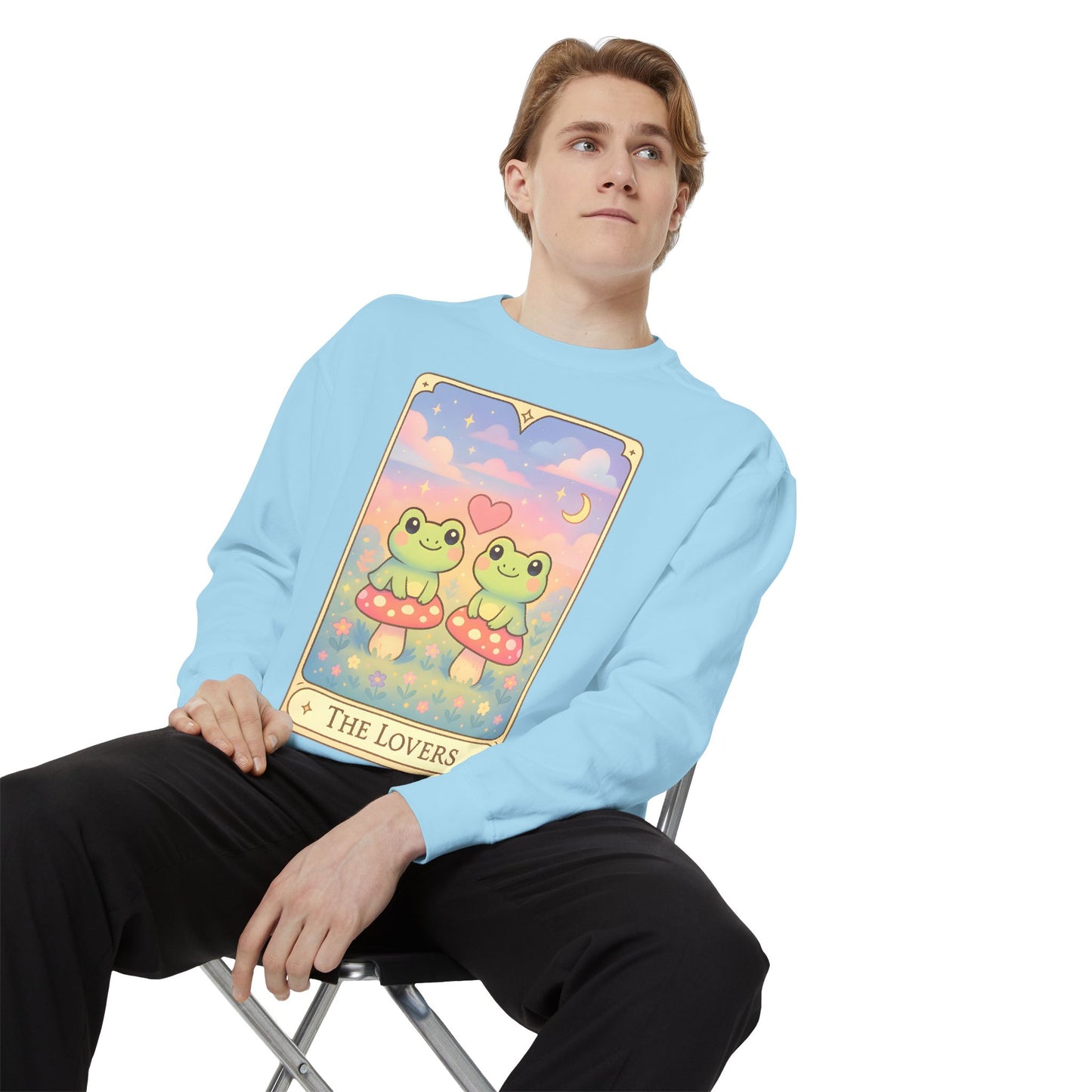Cozy Tarotoads "The Lovers" Unisex Sweatshirt | Astrology Apparel, Perfect for Halloween, Gift for Friends Family, Great For Frog and Tarot Lovers, Great For Cold Weather