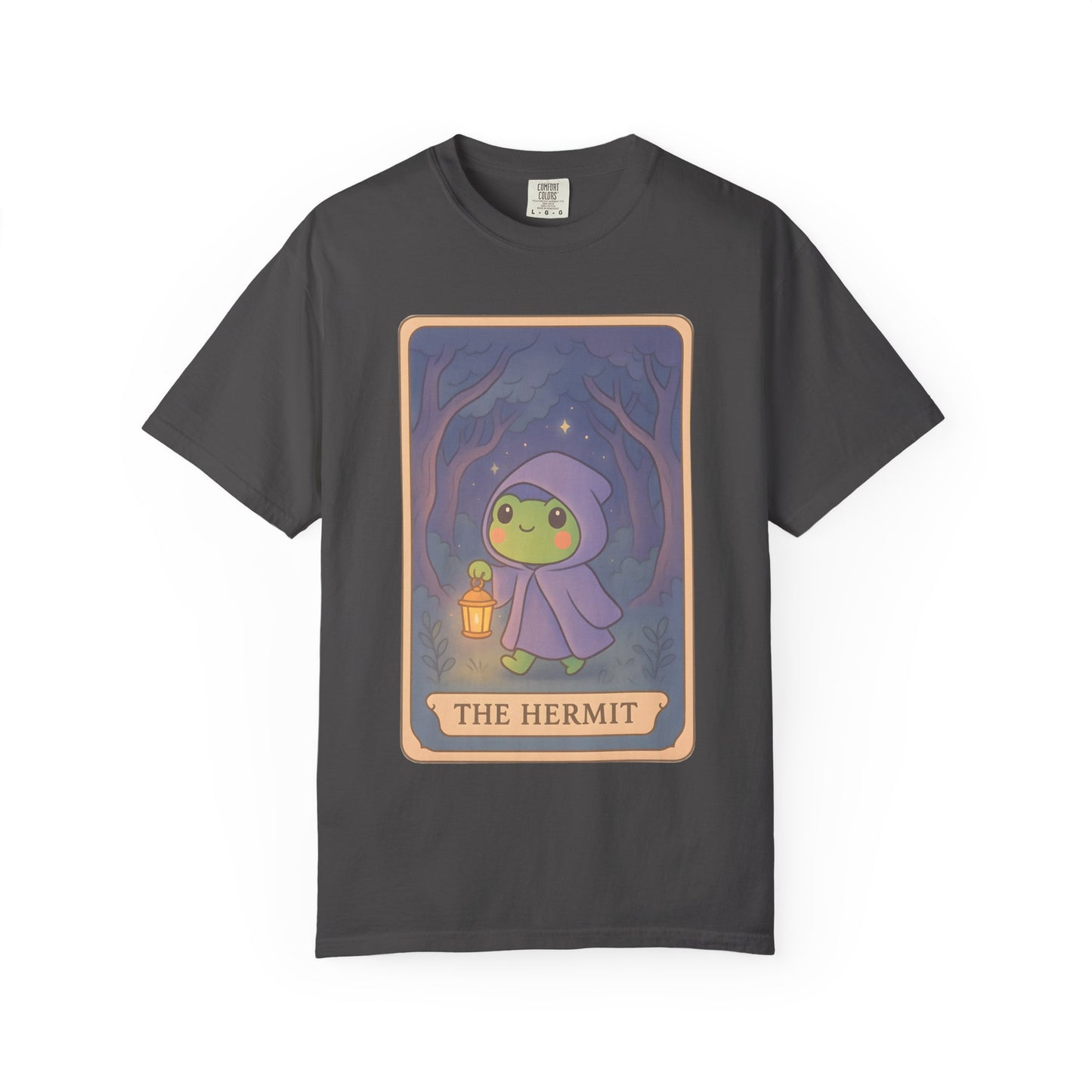 Cute Tarotoads "The Hermit" Unisex T-Shirt | Great for Halloween, Warm And Cozy, Great Gift Idea, Astrology Apparel, Unique Tarot Graphic T-Shirt, Good For Cold Weather