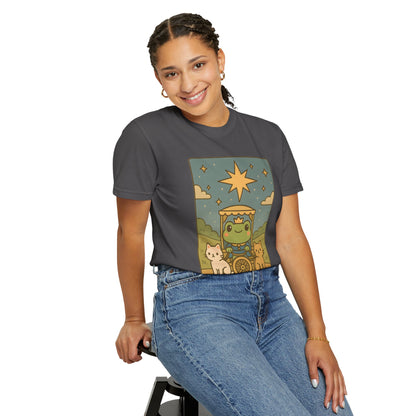 Cute Tarotoads "The Chariot" Unisex T-Shirt | Great for Halloween, Warm And Cozy, Great Gift Idea, Astrology Apparel, Unique Tarot Graphic T-Shirt, Good For Cold Weather