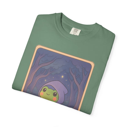 Cute Tarotoads "The Hermit" Unisex T-Shirt | Great for Halloween, Warm And Cozy, Great Gift Idea, Astrology Apparel, Unique Tarot Graphic T-Shirt, Good For Cold Weather