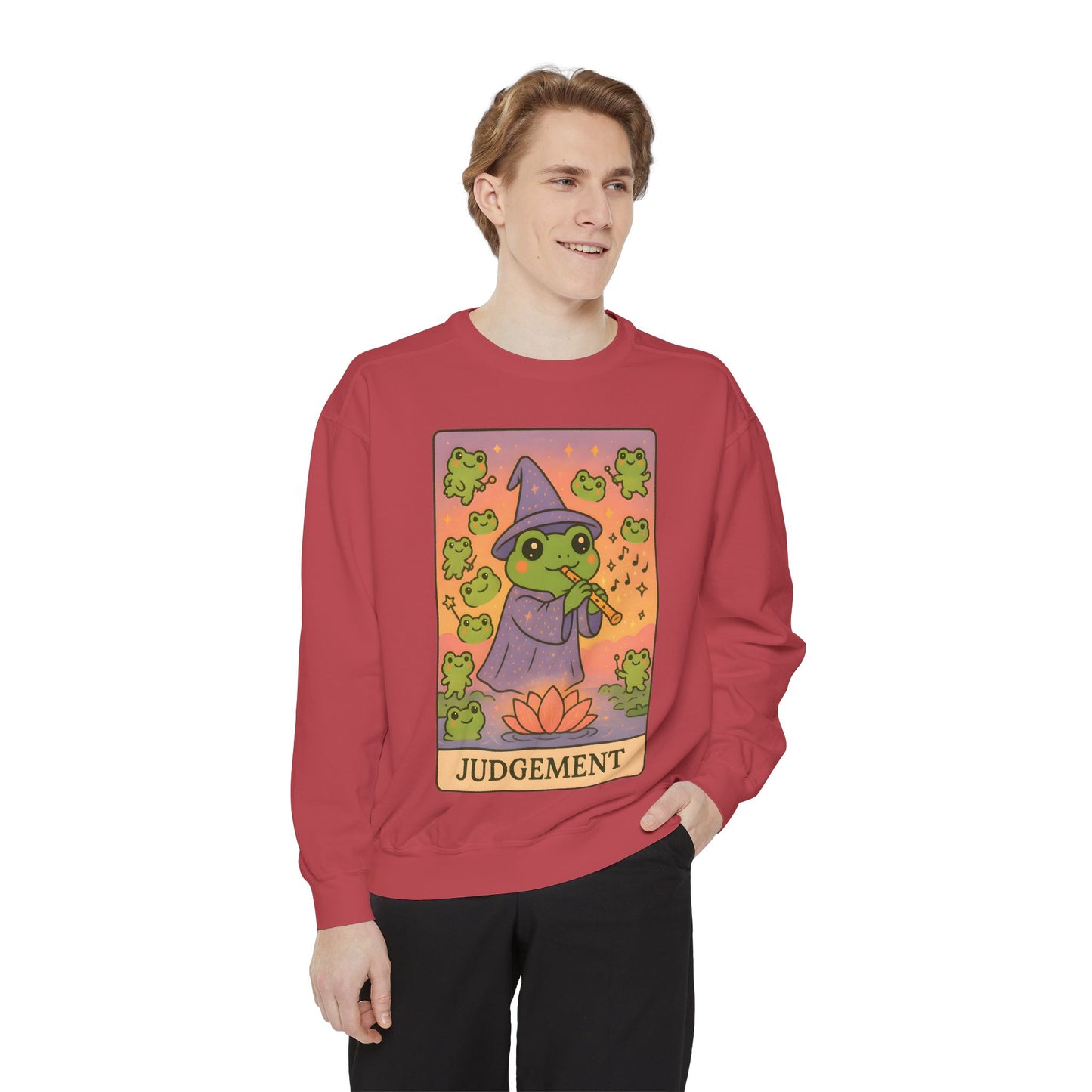 Cozy Tarotoads "Judgement" Unisex Sweatshirt | Astrology Apparel, Perfect for Casual Wear, Gift for Friends Family, Great For Frog and Tarot Lovers, Unisex Apparel