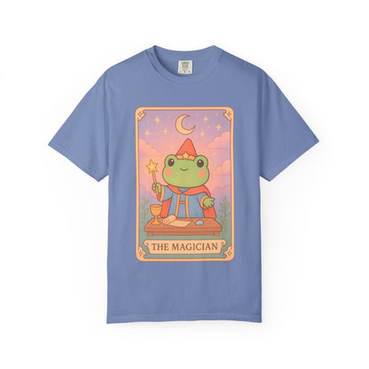 Unisex Garment-Dyed T-Shirt | Adorable Graphic T-shirt | Tarotoads! - “The Magician"