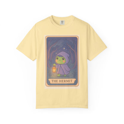 Unisex Garment-Dyed T-Shirt | Adorable Graphic T-shirt | Tarotoads! - “The Hermit"
