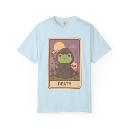 Unisex Garment-Dyed T-Shirt | Adorable Graphic T-shirt | Tarotoads! - “Death"