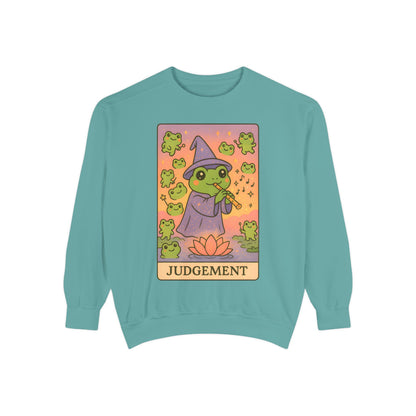 Cozy Tarotoads "Judgement" Unisex Sweatshirt | Astrology Apparel, Perfect for Casual Wear, Gift for Friends Family, Great For Frog and Tarot Lovers, Unisex Apparel