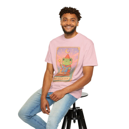 Unisex Garment-Dyed T-Shirt | Adorable Graphic T-shirt | Tarotoads! - “The Magician"