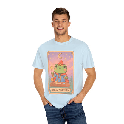 Unisex Garment-Dyed T-Shirt | Adorable Graphic T-shirt | Tarotoads! - “The Magician"