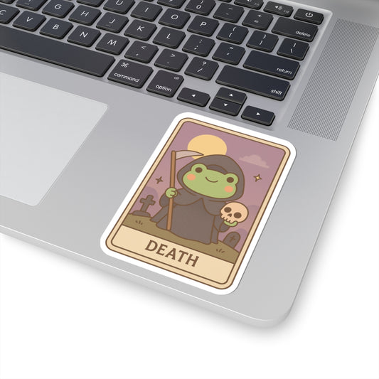 Cute Tarotoads! Frog Art - "Death" | Kiss-Cut Stickers