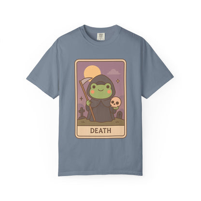 Unisex Garment-Dyed T-Shirt | Adorable Graphic T-shirt | Tarotoads! - “Death"