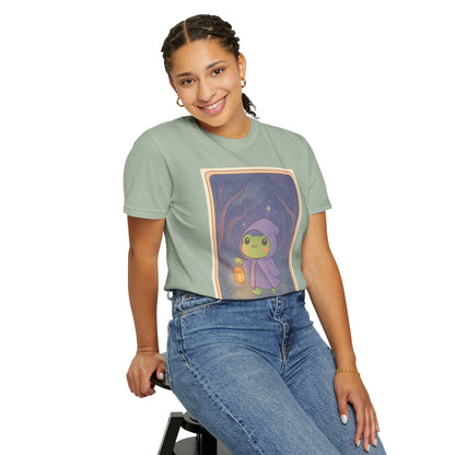 Unisex Garment-Dyed T-Shirt | Adorable Graphic T-shirt | Tarotoads! - “The Hermit"