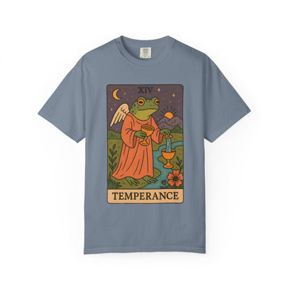 Frog Temperance T-Shirt | Unisex Vintage Style Tee for Nature Lovers, Tarot Fans, Eco-Friendly Gift, Bohemian Apparel, Casual Wear