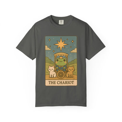 Cute Tarotoads "The Chariot" Unisex T-Shirt | Great for Halloween, Warm And Cozy, Great Gift Idea, Astrology Apparel, Unique Tarot Graphic T-Shirt, Good For Cold Weather