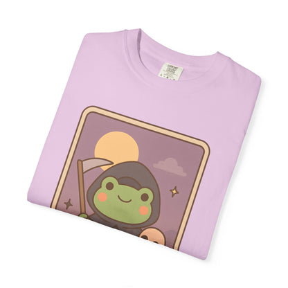 Unisex Garment-Dyed T-Shirt | Adorable Graphic T-shirt | Tarotoads! - “Death"