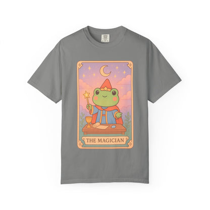 Unisex Garment-Dyed T-Shirt | Adorable Graphic T-shirt | Tarotoads! - “The Magician"