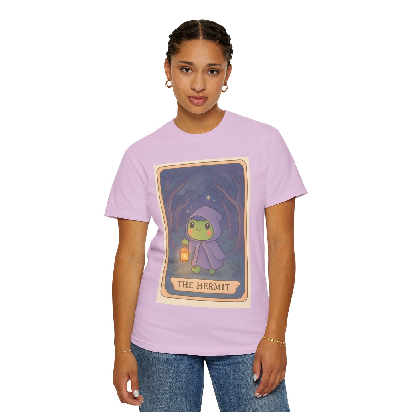 Unisex Garment-Dyed T-Shirt | Adorable Graphic T-shirt | Tarotoads! - “The Hermit"