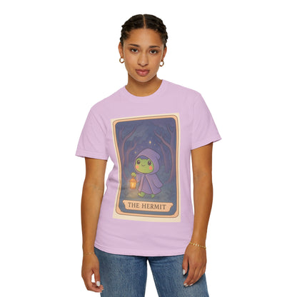 Unisex Garment-Dyed T-Shirt | Adorable Graphic T-shirt | Tarotoads! - “The Hermit"